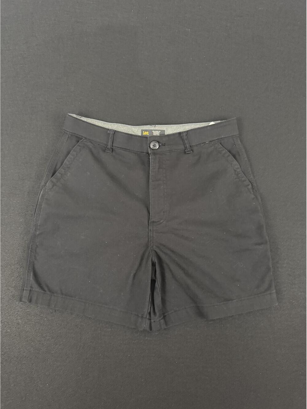 Women's Lee Relaxed Fit High Rise Black Shorts Size 12